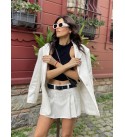 Kemerli Mini Şort Etek