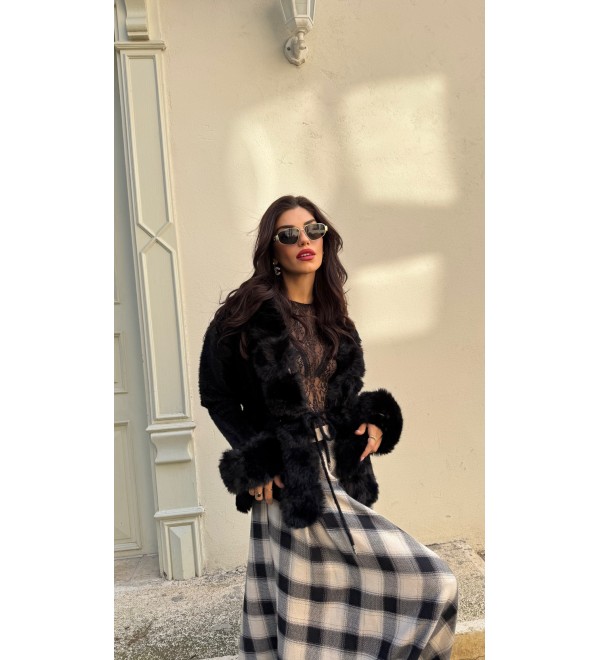 Ithal Angora kurklu Hırka 