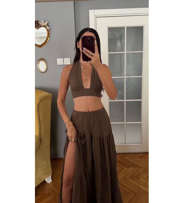 Kahve  Boyundan Baglamalı Pamuk Crop