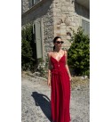 Kırmızı LUNARA HANDMADE Pamuklu Kumas Elbıse