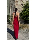 Kırmızı LUNARA HANDMADE Pamuklu Kumas Elbıse
