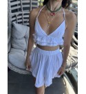 Frıllıa Beyaz Muslın Crop