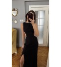 Enıgma Sıyah Pamuk Dokuma  Elbıse 