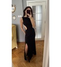 Enıgma Sıyah Pamuk Dokuma  Elbıse 