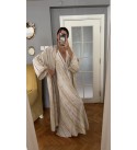 Beyaz Payet Detaylı Kımono