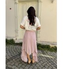 Beyaz Pembe Kalp Baskılı Tshırt